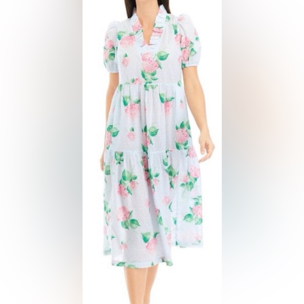 Crown & ivy floral button down midi new with tags size small